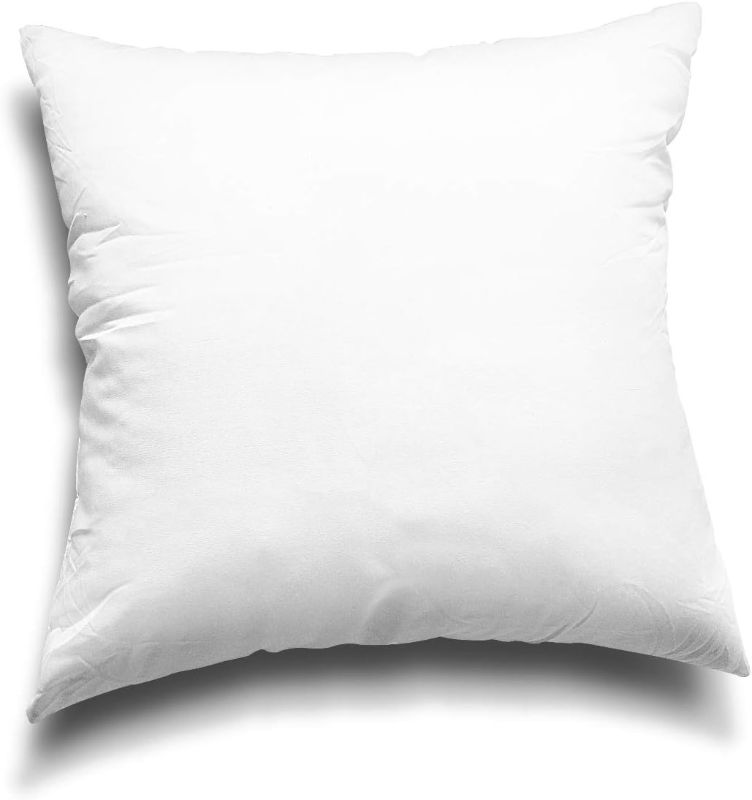 Photo 1 of EDOW Throw Pillow Inserts, Lightweight Down Alternative Polyester Pillow, Couch Cushion, Sham Stuffer, Machine Washable. (White, 20x20)