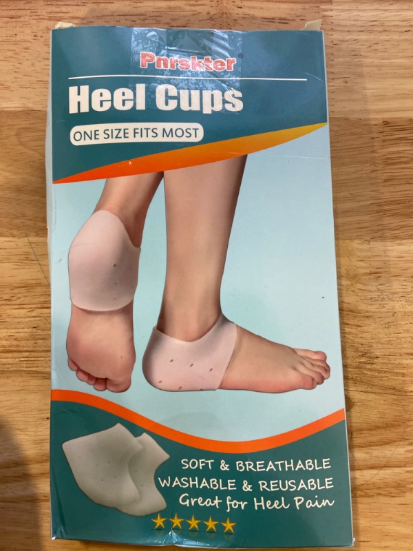 Photo 2 of Heel Cups, Plantar Fasciitis Inserts, Heel Pads Cushion (8pcs) Great for Heel Pain, Heal Dry Cracked Heels, Achilles Tendinitis, for Men & Women. (Gel Heel Cups?4 Pairs)