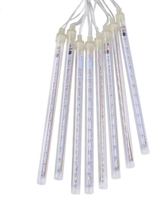 Photo 1 of LED Meteor Shower Rain Lights,Drop/Icicle Snow Falling Raindrop 30cm 8 Tubes Waterproof Cascading Lights for Wedding Xmas Home Decor (Multicolor)