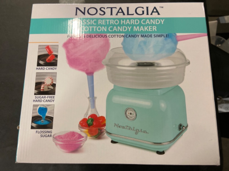 Photo 3 of Nostalgia CLCM8AQ Classic Retro Hard & Sugar-Free Candy Cotton Candy Maker