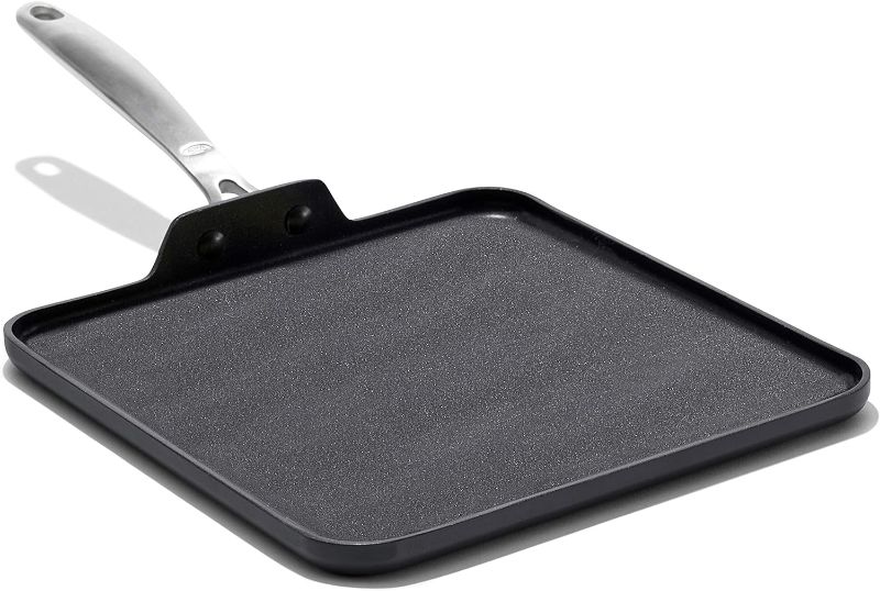 Photo 1 of OXO Good Grips Pro 11" Griddle Pan, 3-Layered German Engineered Nonstick Coating, Dishwasher Safe, Oven Safe, Stainless Steel Handle, Black