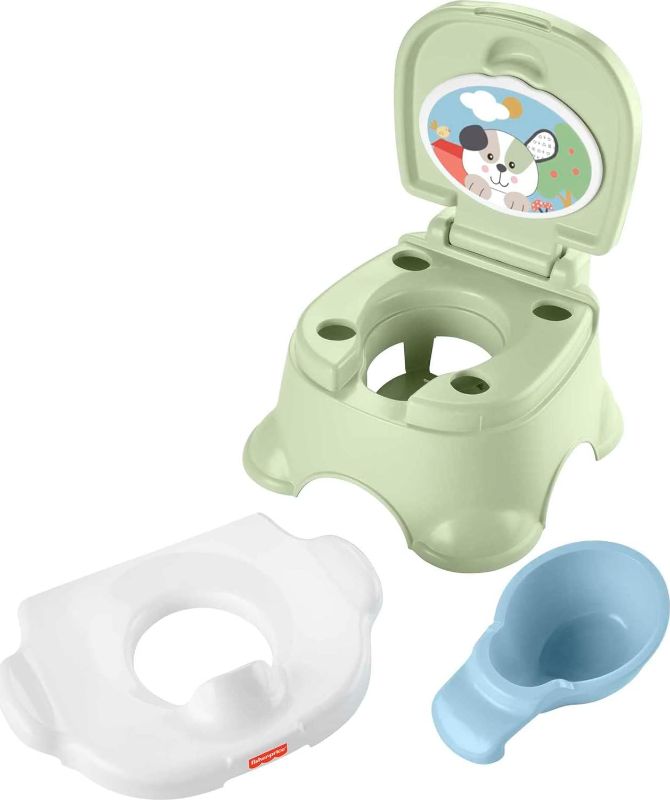 Photo 1 of Fisher-Price Baby Toddler Toilet 3-in-1 Puppy Perfection Potty Training Seat and Step Stool with Removable Ring