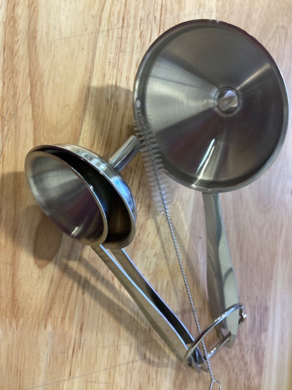 Photo 2 of Stainless Steel Funnels, Set of 3