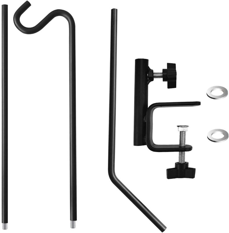 Photo 2 of MIXXIDEA Heavy Duty Deck Rail Pole Deck Hook, Extensible and Adjustable Deck Hook for Hanging Bird Feeder, Plants, Suet Baskets,Wind Chimes,Lanterns
