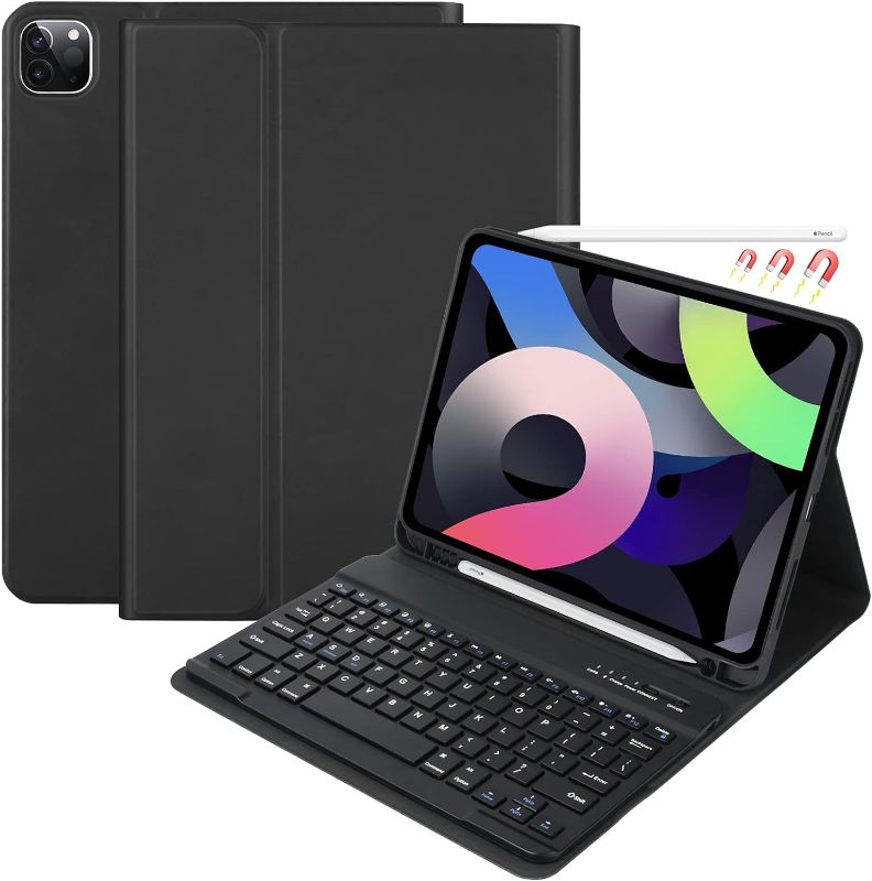 Photo 1 of COO Keyboard Case for iPad Pro 12.9 inch 6th/5th/4th/3rd Generation (2022-2018), Folio Stand Case for iPad Pro 12.9” with Detachable Wireless Bluetooth Keyboard with Trackpad (Black)
