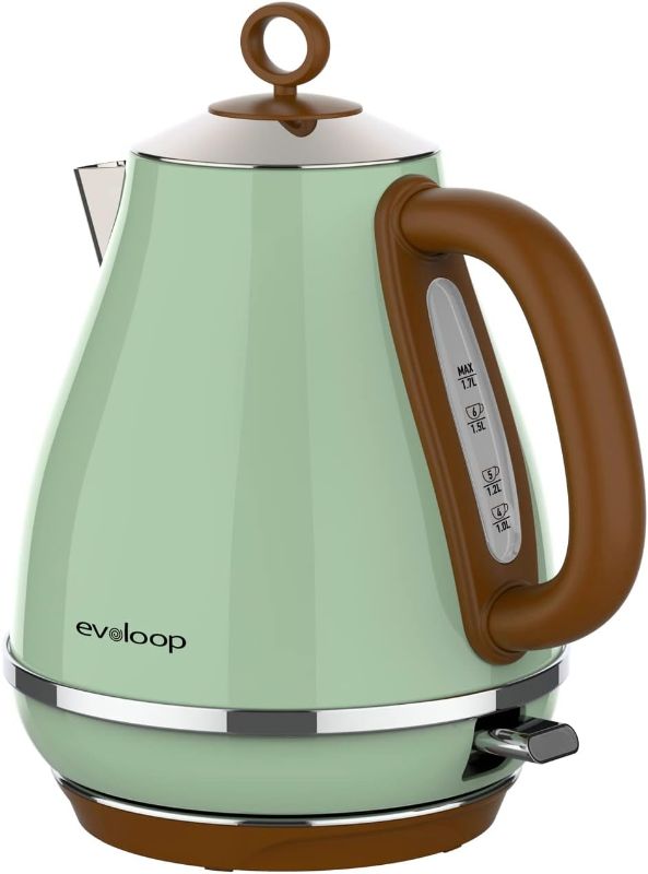 Photo 1 of Evoloop 1.7L Electric Kettles, BPA Free Tea Kettle, Hot Water Boiler Heater, Stainless Steel Teapot, Auto Shut-Off & Boil-Dry Protection, 120V/1500W
