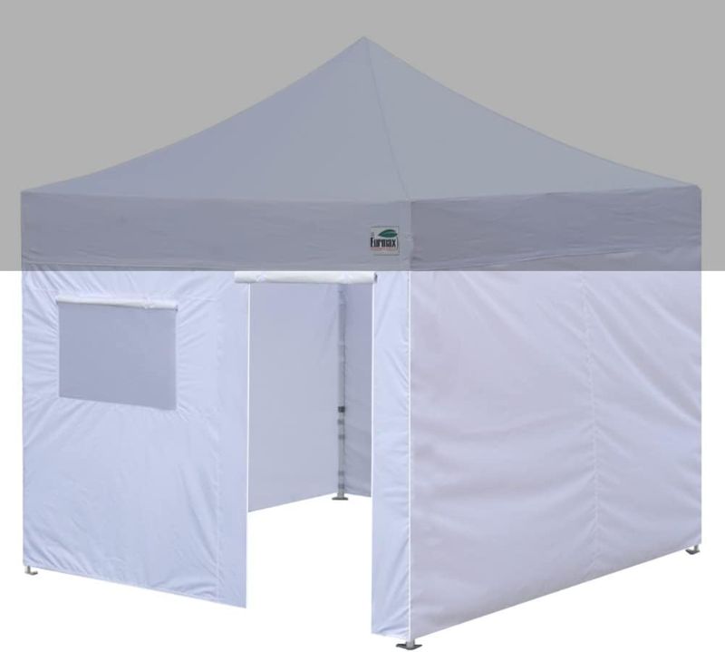 Photo 1 of Eurmax USA Full Zippered Walls for 10 x 10 Easy Pop Up Canopy Tent,Enclosure Sidewall Kit with Roller Up Mesh Window and Door 4 Walls ONLY,NOT Including Frame and Top (Red)
