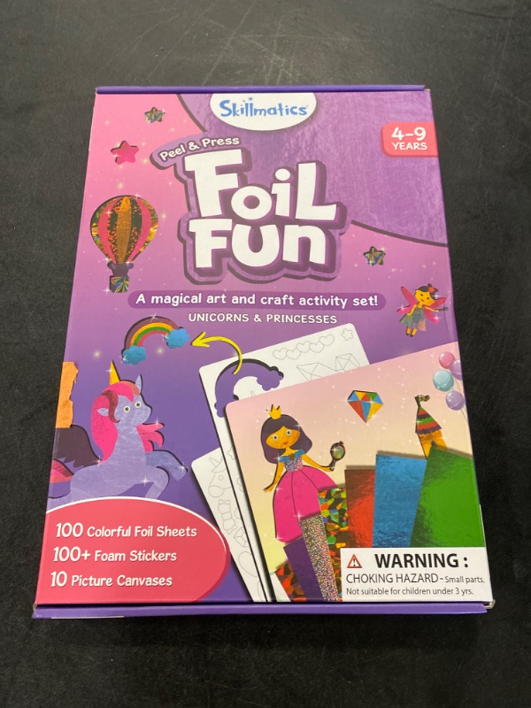 Photo 3 of Skillmatics Art & Craft Activity - Foil Fun Unicorns & Princesses, No Mess Art for Kids, Craft Kits & Supplies, DIY Creative Activity, Gifts for Girls & Boys Ages 4, 5, 6, 7, 8, 9, Travel Toys

