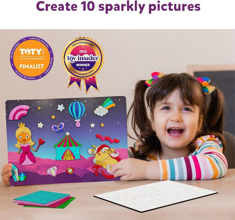 Photo 2 of Skillmatics Art & Craft Activity - Foil Fun Unicorns & Princesses, No Mess Art for Kids, Craft Kits & Supplies, DIY Creative Activity, Gifts for Girls & Boys Ages 4, 5, 6, 7, 8, 9, Travel Toys
