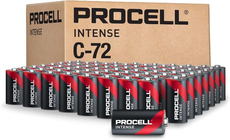 Photo 1 of ProCell Intense C Cell High-Performance Alkaline Batteries (72 Pack), 10-Year Shelf Life, Bulk Value Pack for High Power Professional Devices
