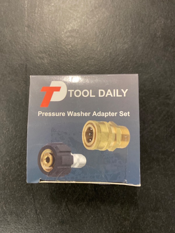 Photo 3 of Tool Daily Pressure Washer Adapter, 3/8 Inch Quick Connect Kit, M22 14mm to M22 Metric Fitting, 5000 PSI
