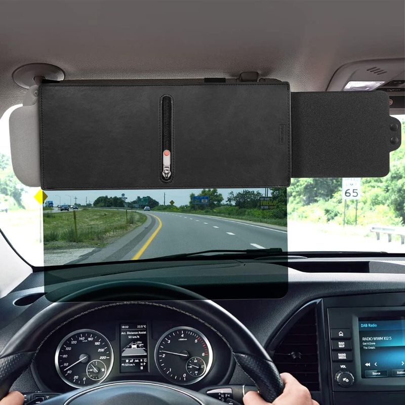 Photo 1 of Veharvim Polarized Sun Visor for Car with Zipper Slider, Upgraded UV400 Car Sun Visor Extension with PC Lens and Side Sunshade,Anti-Glare Car Visor for Safe Driving,UV-Filtering/Protection
