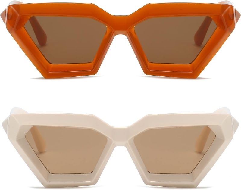 Photo 1 of Breaksun Thick Frame Cat Eye Sunglasses for Women Vintage Trendy Cateye Sun Glasses Retro Style Shades
