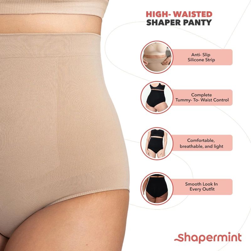 Photo 2 of Shapermint Body Shaper Tummy Control Panty - Shapewear for Women

