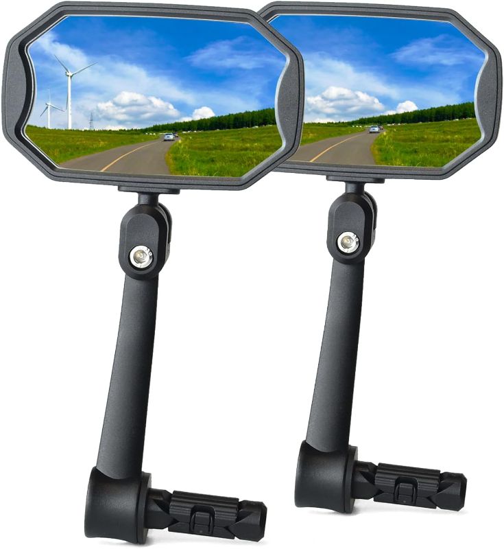 Photo 1 of BriskMore Bar End Bike Mirrors, High–Definition Convex Glass Lens for E-Bike Handlebars, Scratch Resistant, Safe Rearview 1 Pair Bicycle Mirror(Right And Left Side)

