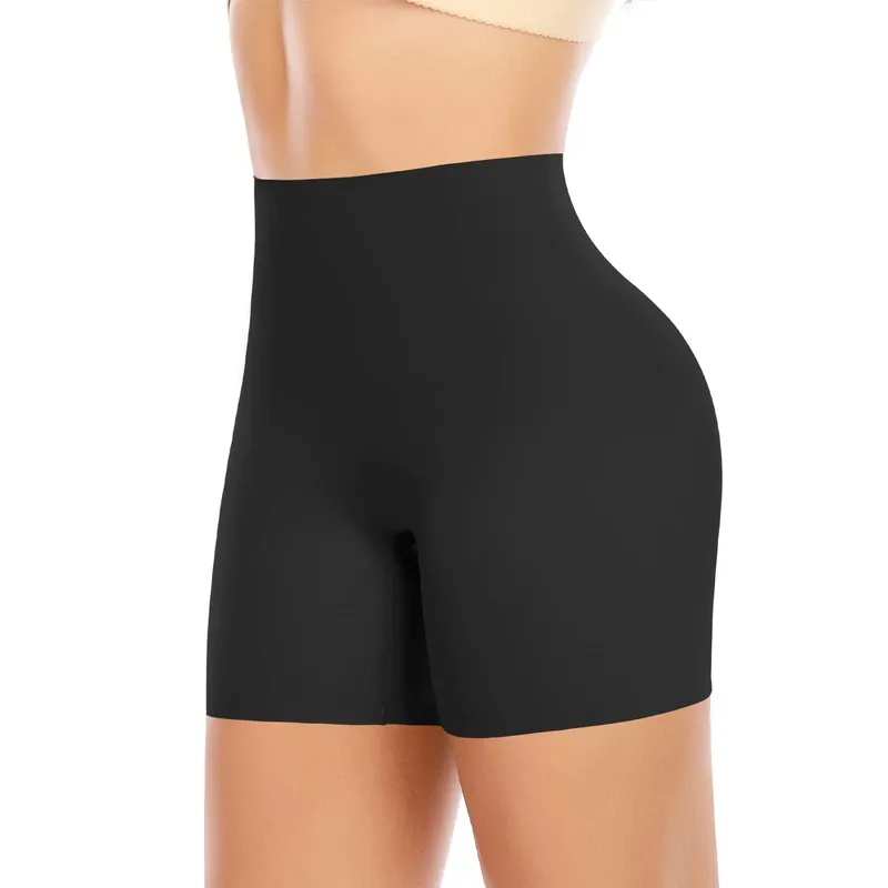 Photo 1 of Seamless Shaping Boyshorts Panties for Women Tummy Control Shapewear Under Dress Slip Shorts Underwear (Long Black,L)
