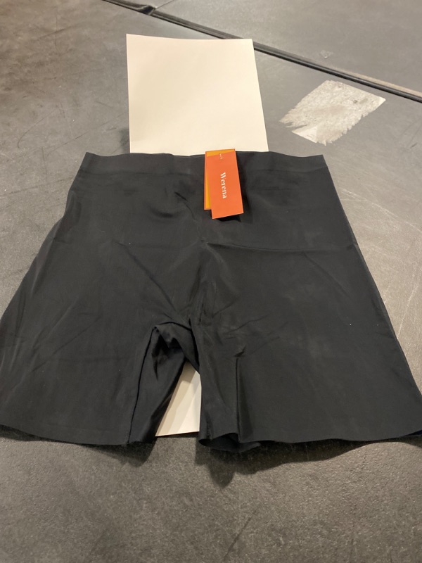 Photo 3 of Seamless Shaping Boyshorts Panties for Women Tummy Control Shapewear Under Dress Slip Shorts Underwear (Long Black,L)
