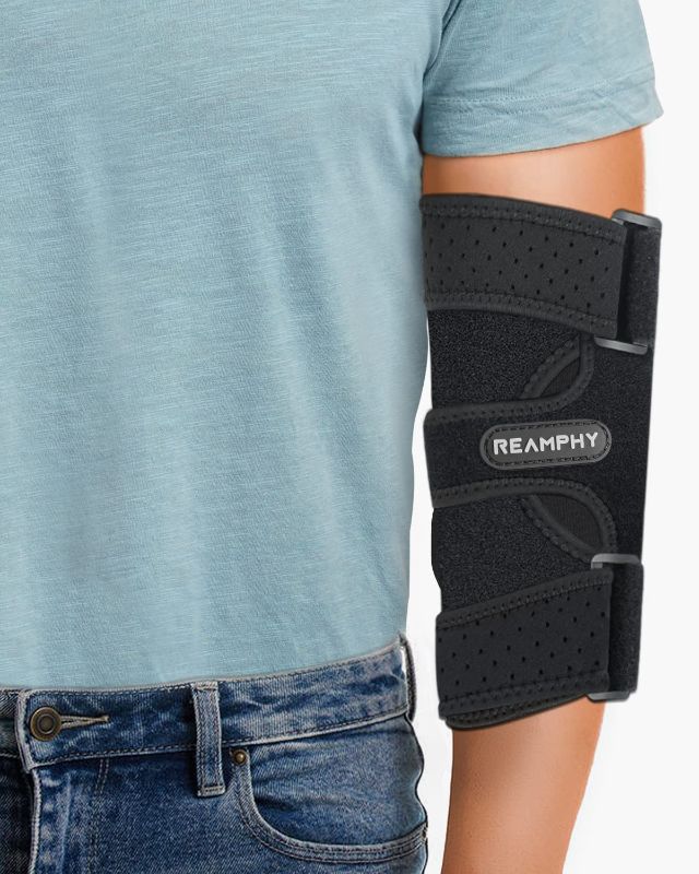 Photo 2 of Elbow Brace,Comfortable Night Elbow Sleep Support,Elbow Splint, Adjustable Stabilizer with 2 Removable Metal Splints for Cubital Tunnel Syndrome,Tendonitis,Ulnar Nerve,Tennis,Fits for Men and Women
