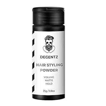Photo 1 of DEGENTZ King Sized Hair Styling Powder - Volumizing and Mattifying Hold (0.8oz / 25g) - Add Life and Texture without Grease - Non-Sticky, Natural Look
