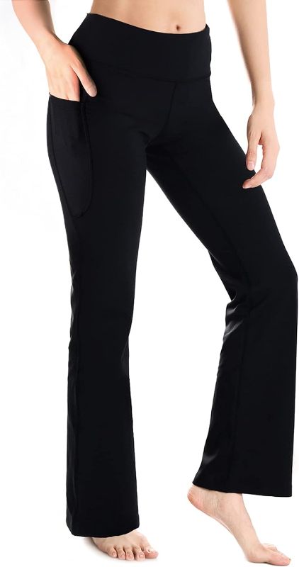 Photo 1 of Yogipace,25"/27"/29"/31"/33"/35"/37",Women's Bootcut Yoga Pants Lounge Workout Pants with Side Pockets
