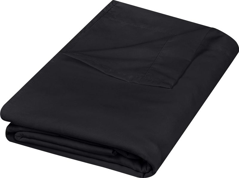Photo 1 of Utopia Bedding Flat Sheet - Soft Brushed Microfiber Fabric - Shrinkage & Fade Resistant Top Sheet - Easy Care - 1 Flat Sheet Only  (Queen, Black)
