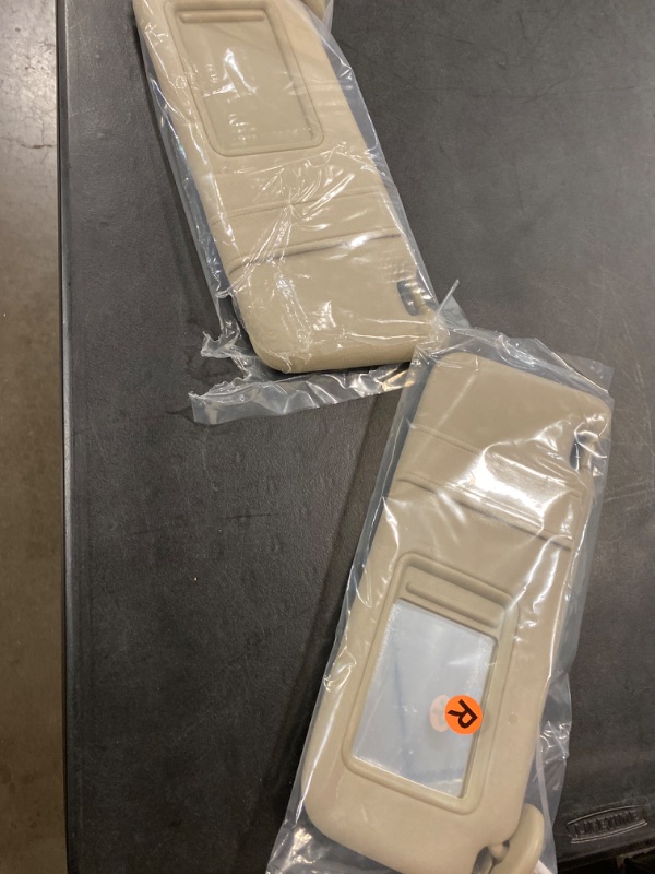 Photo 3 of Beige Driver Left + Passenger Right Side Sun Visor Replacement Compatible with Nissan Altima 2013 2014 2015 2016 2017 2018 Without Sunroof Replace 96400-3TA2A & 96401-3TA2A
