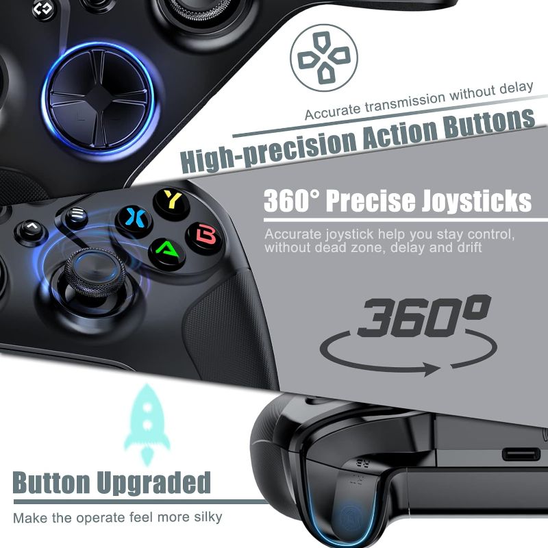 Photo 2 of [Need to Upgrade] Wireless Controller Replacement for Xbox One, PC Game Controller Compatible with Xbox One/Xbox One X/One S/Xbox Series S/X Gamepad Support Turbo/Dual Shock/3.5mm Audio Jack/Macro
