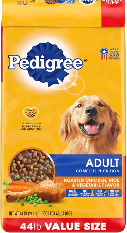 Photo 1 of Pedigree Complete Nutrition Roasted Chicken, Rice & Vegetable Flavor Dog Kibble Adult Dry Dog Food
