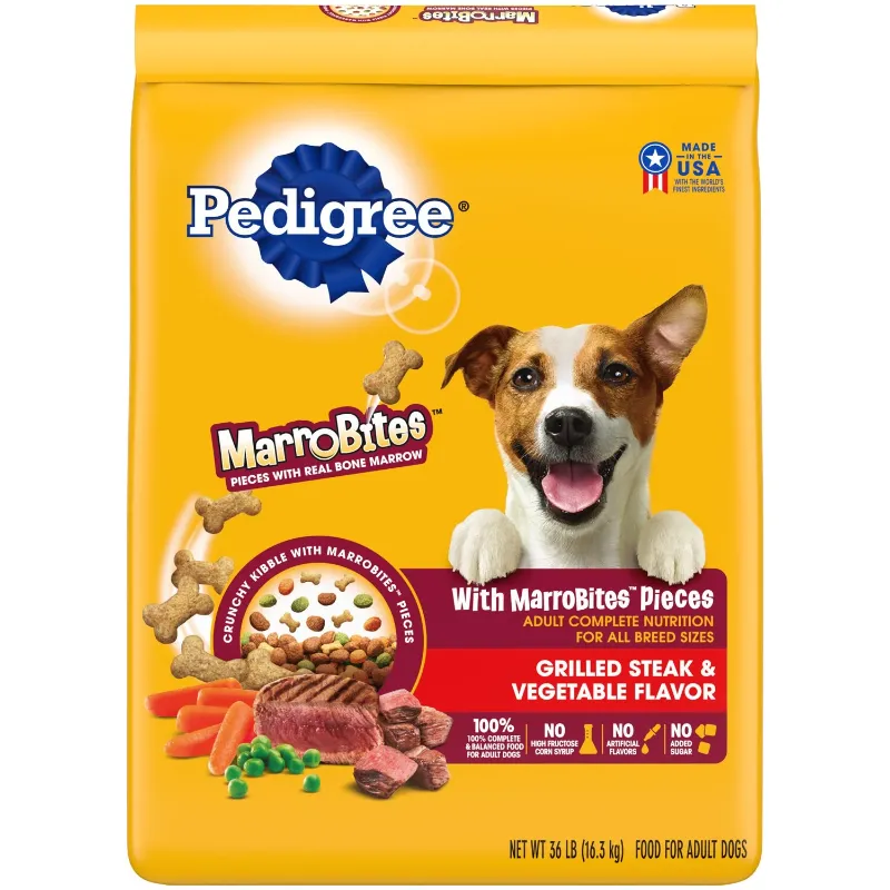Photo 1 of Pedigree with MarroBites Grilled Steak and Vegetable Flavor Dry Dog Food, 36 lb Bag
