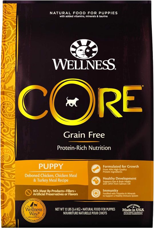 Photo 1 of Wellness CORE Natural Grain Free Dry Dog Food, Puppy, 12-Pound Bag
