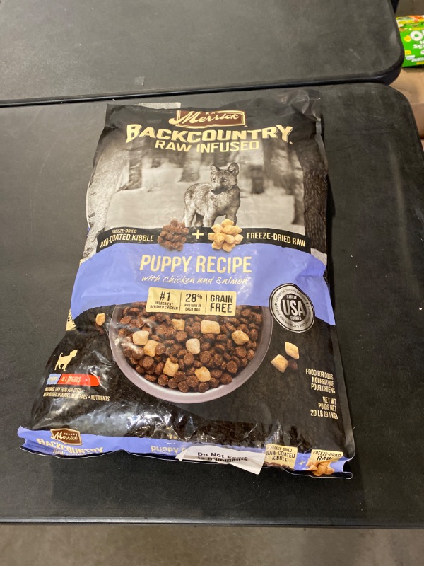 Photo 3 of Merrick Backcountry Grain Free Dry Puppy Dog Food, Kibble with Freeze Dried Raw Pieces, Chicken Recipe - 20.0 lb. Bag
