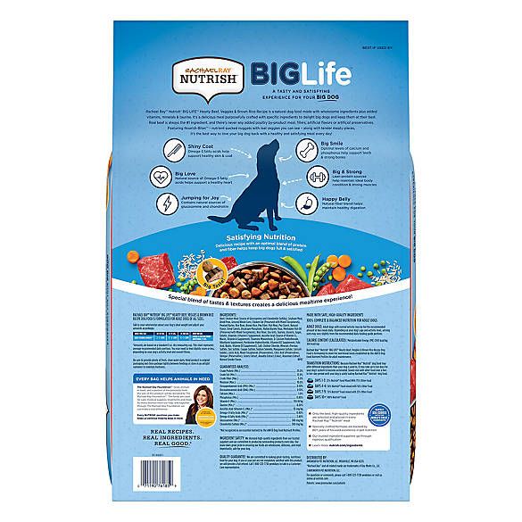 Photo 2 of Rachael Ray Nutrish Big Life Dry Dog Food Adult - Beef, Veggies, Brown Rice
