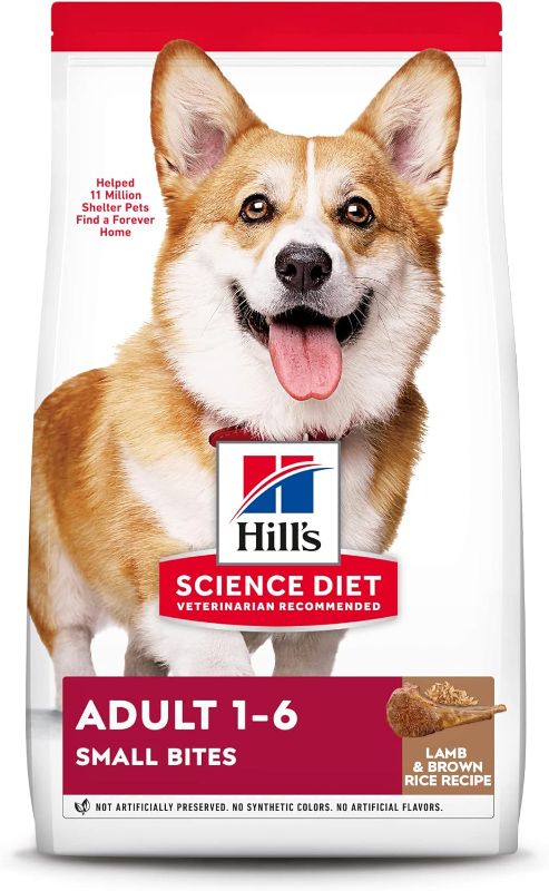 Photo 1 of Hill's Science Diet Dry Dog Food, Adult, Small Bites, Lamb Meal & Brown Rice Recipe, 15.5 lb Bag
