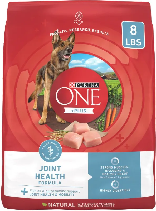 Photo 1 of Purina ONE Plus Joint Health Formula Natural with Added Vitamins, Minerals & Nutrients Dry Dog Food, 8-lb bag
