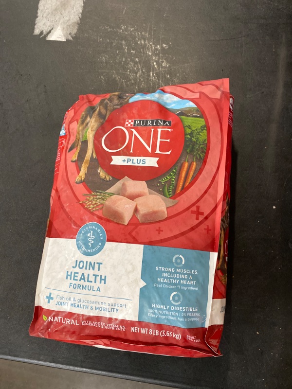 Photo 3 of Purina ONE Plus Joint Health Formula Natural with Added Vitamins, Minerals & Nutrients Dry Dog Food, 8-lb bag

