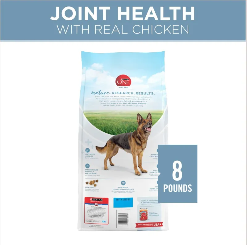 Photo 2 of Purina ONE Plus Joint Health Formula Natural with Added Vitamins, Minerals & Nutrients Dry Dog Food, 8-lb bag
