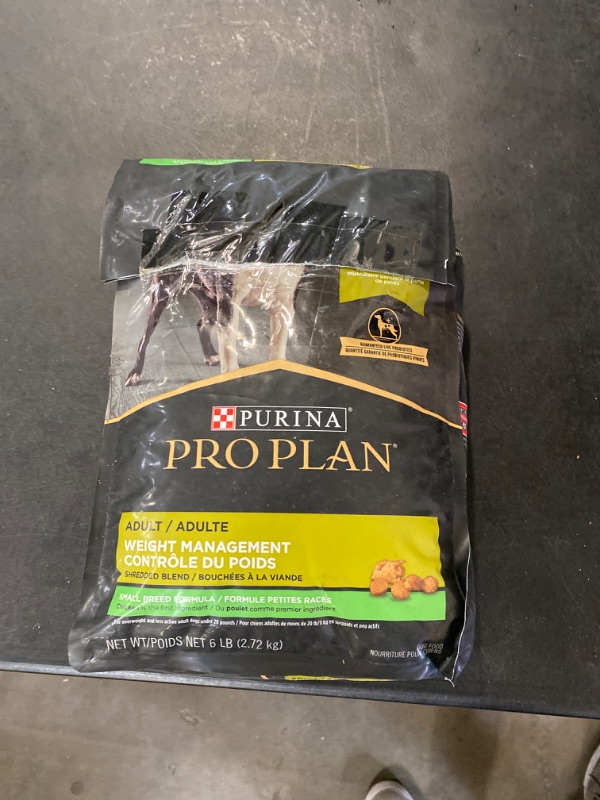 Photo 3 of Purina Pro Plan Small Breed Weight Management Dog Food, Shredded Blend Chicken & Rice Formula - 6 lb. Bag
