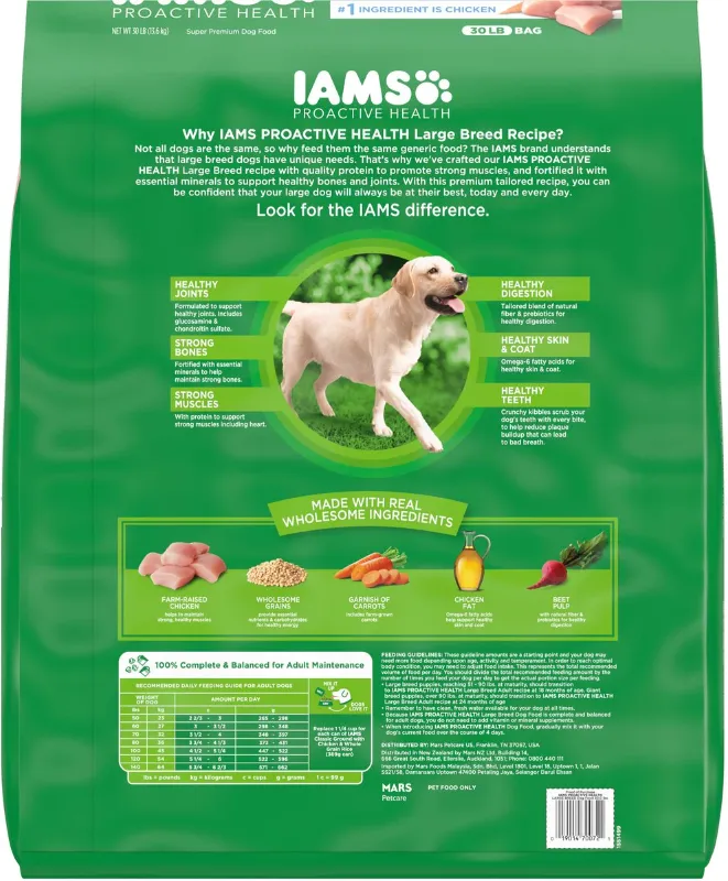 Photo 2 of Iams Proactive Health Large Breed with Real Chicken Adult Dry Dog Food
