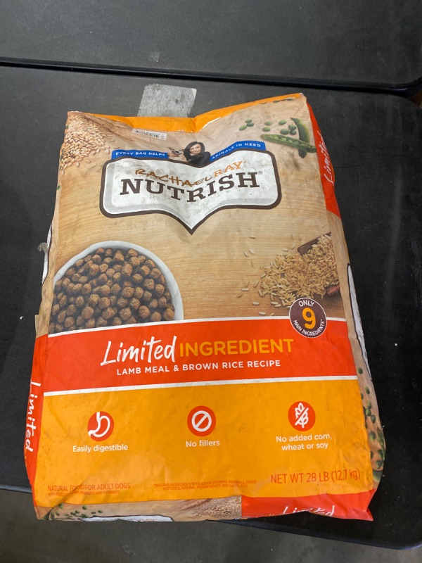 Photo 3 of Rachael Ray Nutrish Limited Ingredient Dog Food, Lamb Meal & Brown Rice Recipe, 28 lb. Bag
