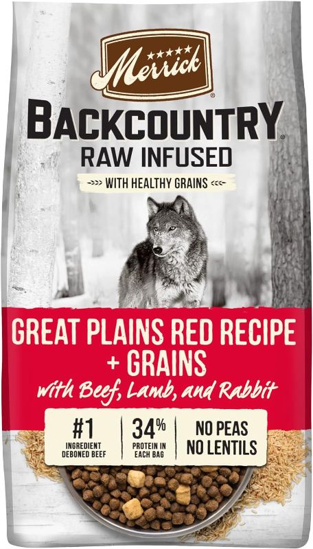 Photo 1 of Merrick Backcountry Raw Infused Grain Free & with Healthy Grains Dry Dog Food 20 Pound (Pack of 1)
