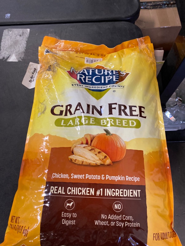 Photo 3 of Nature's Recipe Large Breed Grain-Free Chicken, Sweet Potato & Pumpkin Recipe Dry Dog Food
