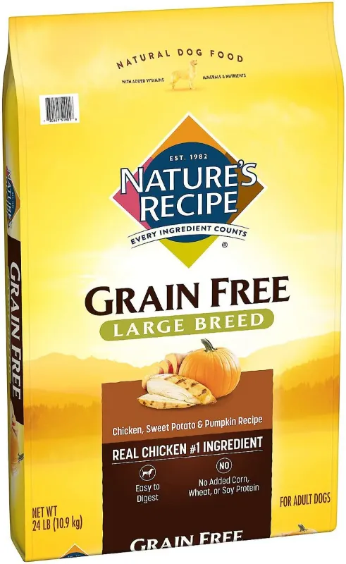 Photo 1 of Nature's Recipe Large Breed Grain-Free Chicken, Sweet Potato & Pumpkin Recipe Dry Dog Food
