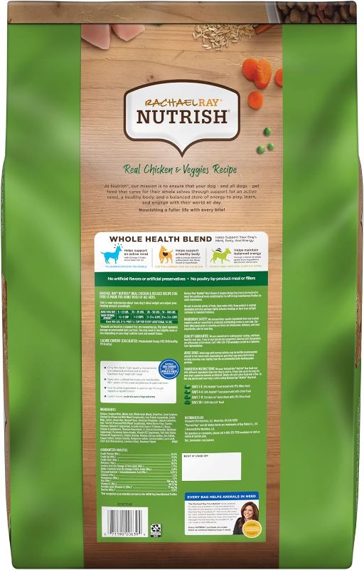 Photo 1 of Rachael Ray Nutrish Premium Natural Dry Dog Food, Real Chicken & Veggies Recipe, 40 Pound Bag (Packaging May Vary)
1/3 of Bag Gone
