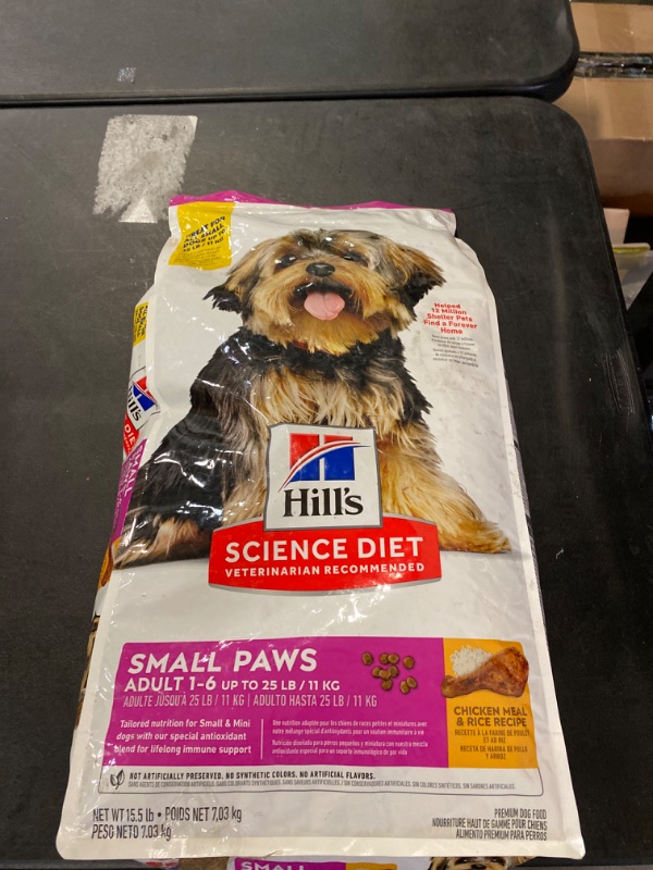Photo 3 of Hill's Science Diet Adult Small & Toy Breed Dry Dog Food, Chicken Meal & Rice Recipe, 15.5 lb. Bag
