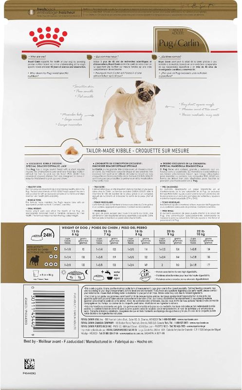 Photo 2 of Royal Canin Pug Adult Breed Specific Dry Dog Food, 10 lb bag
