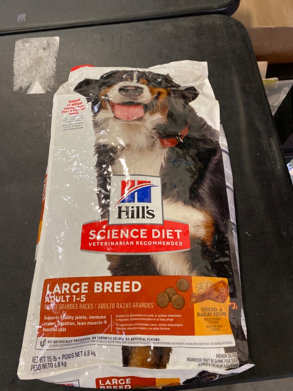 Photo 3 of Hill's Science Diet Dry Dog Food, Adult, Large Breed, Chicken & Barley Recipe, 15 lb. Bag
