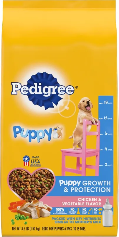 Photo 1 of Pedigree Puppy Growth & Protection Chicken & Vegetable Flavor Dry Dog Food
