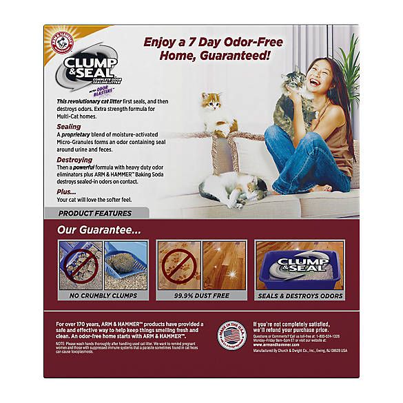 Photo 2 of Arm & Hammer™ Clump & Seal Clumping Multi-Cat Clay Cat Litter - Low Dust
