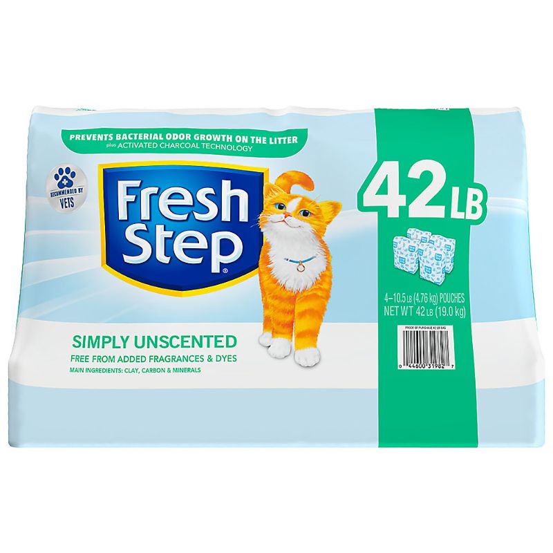 Photo 1 of Fresh Step® Simply Unscented Clumping Multi-Cat Clay Cat Litter - Unscented, Low Dust
