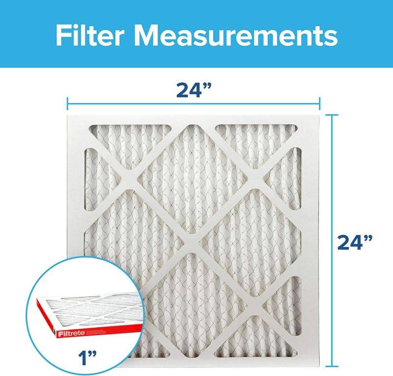 Photo 2 of Filtrete 24x24x1 Air Filter MPR 1000 MERV 11, Allergen Defense, 6-Pack (exact dimensions 23.81x23.81x0.81)
